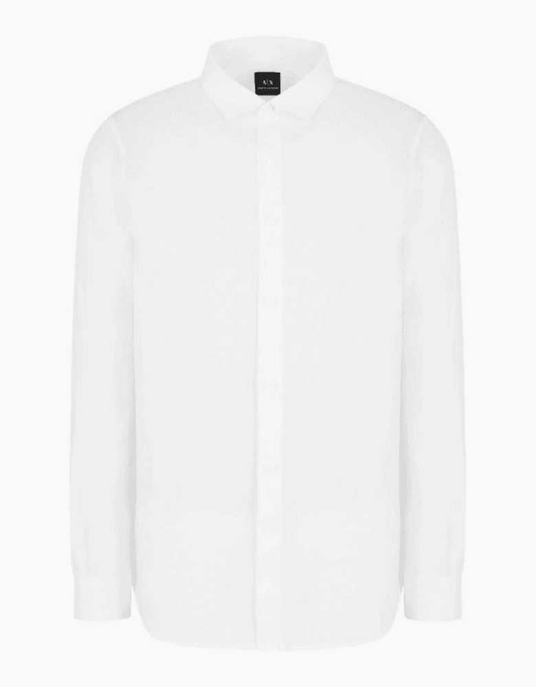 Linen Long Sleeve White Shirt