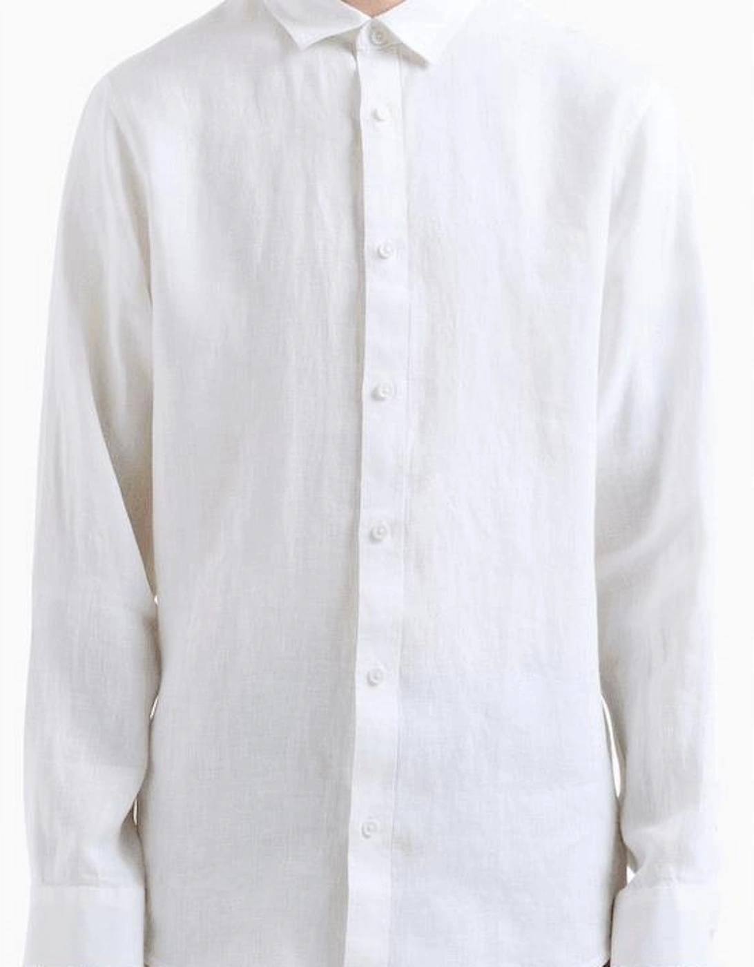 Linen Long Sleeve White Shirt