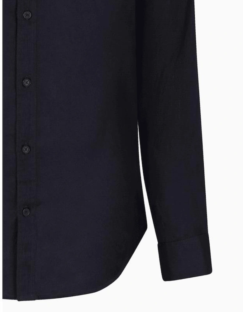 Linen Long Sleeve Black Shirt