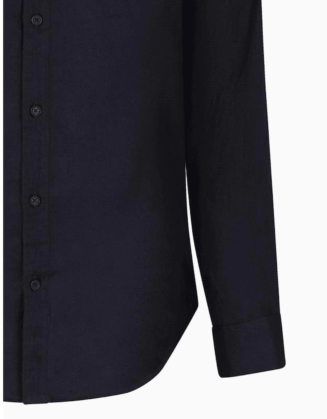 Linen Long Sleeve Black Shirt