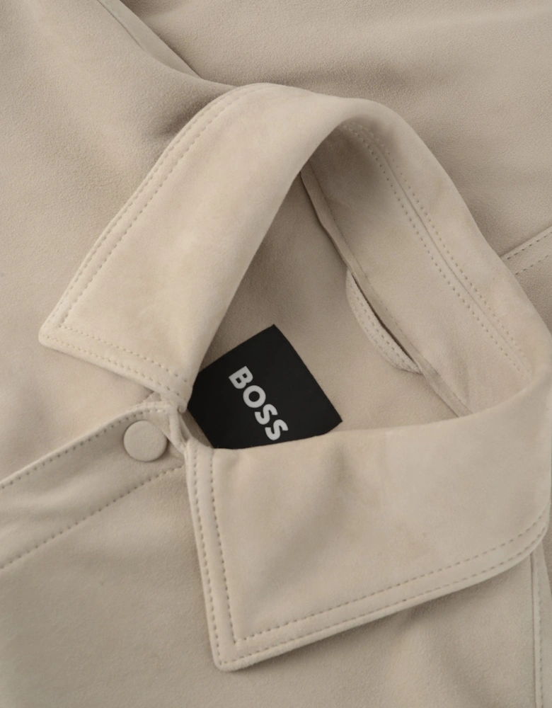 C Molot Leather Jacket Beige