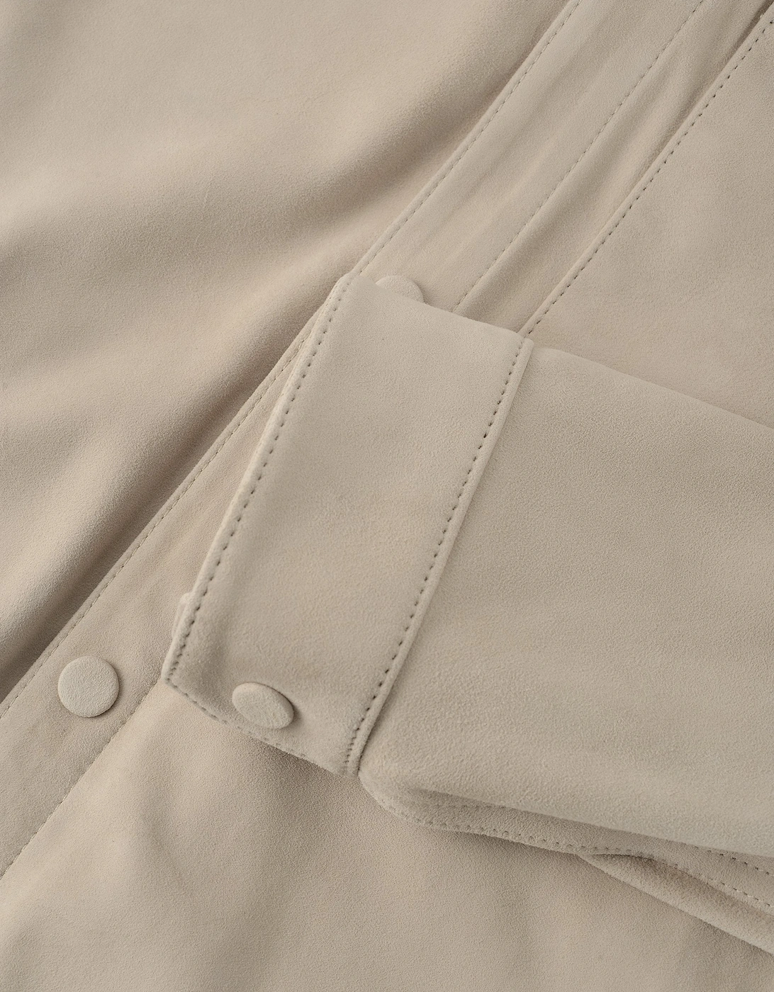 C Molot Leather Jacket Beige