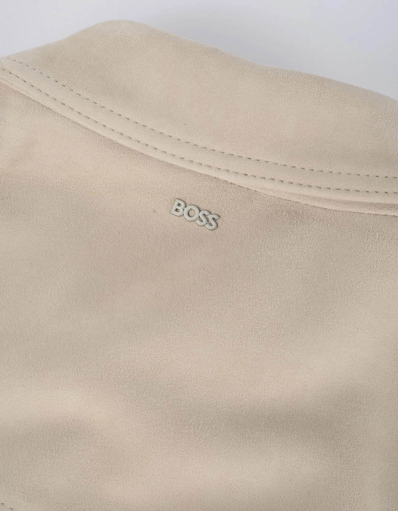 C Molot Leather Jacket Beige