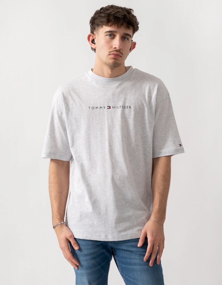 Tommy Hilfiger Logo Mens Lounge Tee - Ice Grey Heather