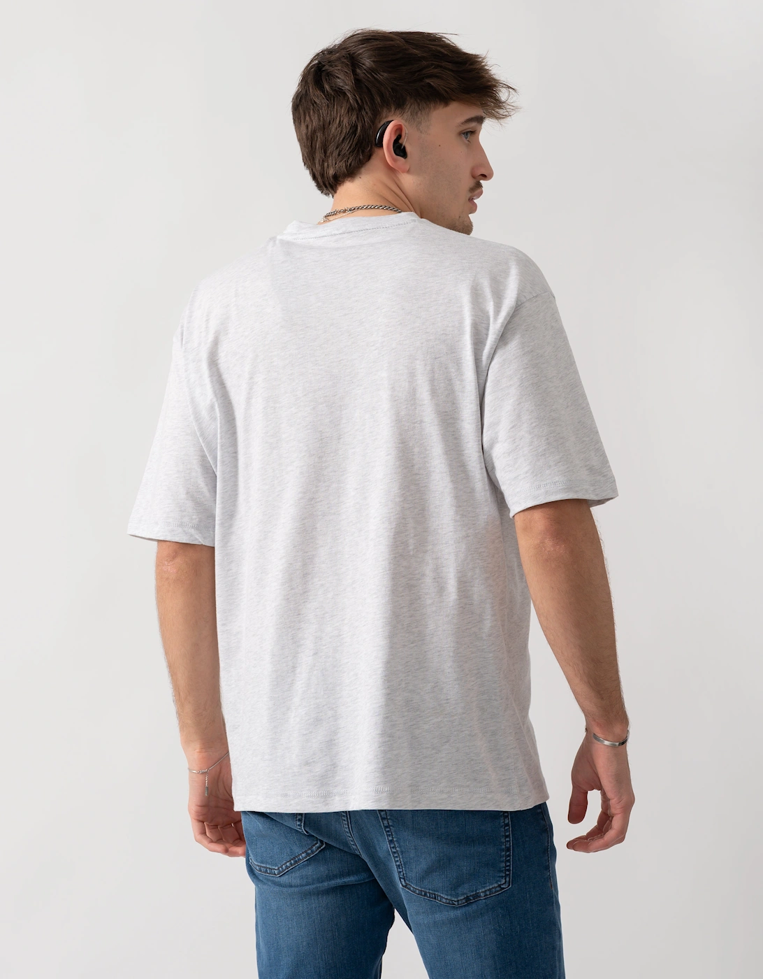 Tommy Hilfiger Logo Mens Lounge Tee - Ice Grey Heather