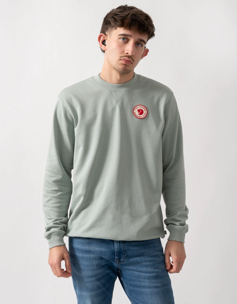 Fjallraven 1960 Logo Badge Mens Sweatshirt - Misty Green 674