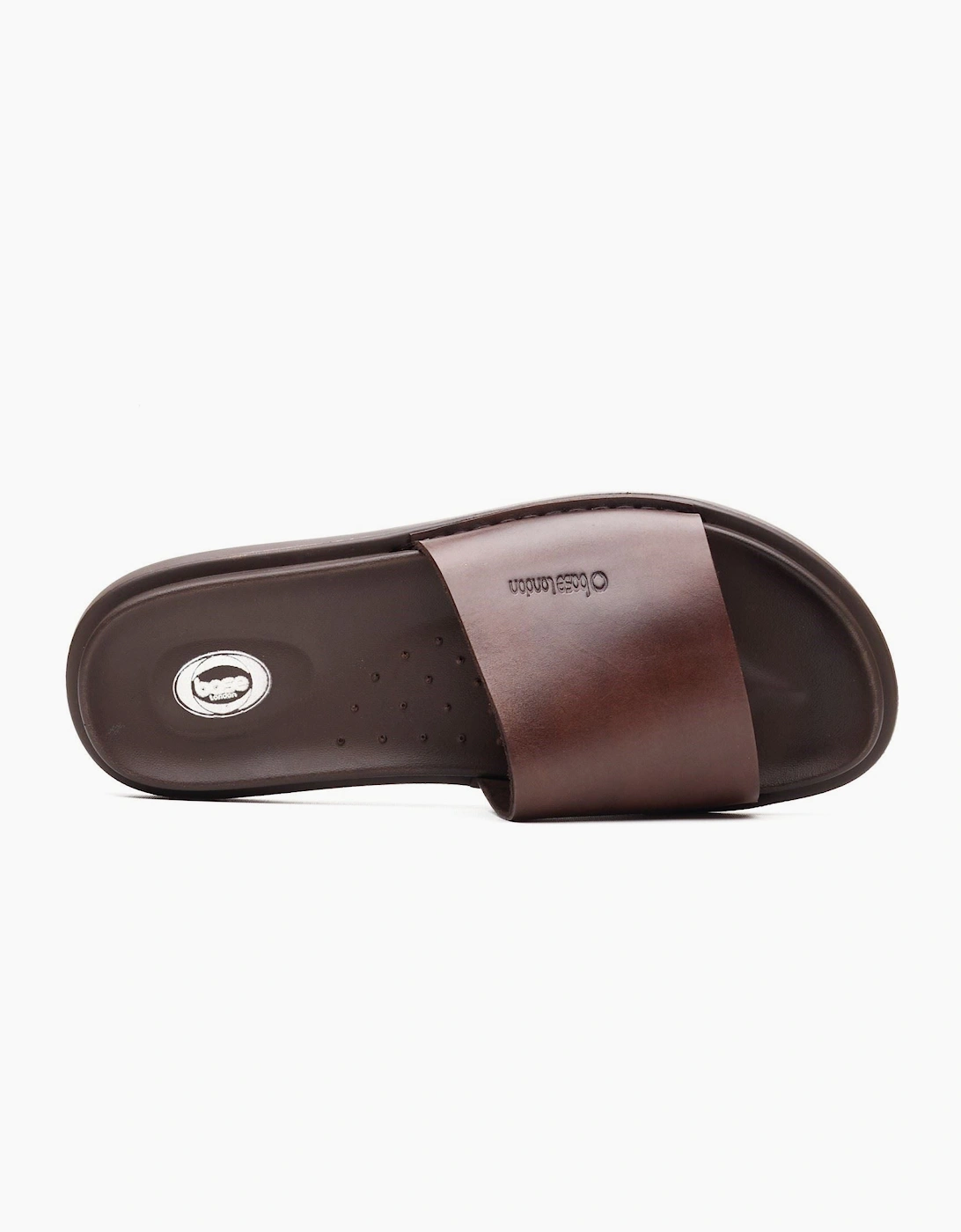 Base London Albany Leather Men's Brown Slides