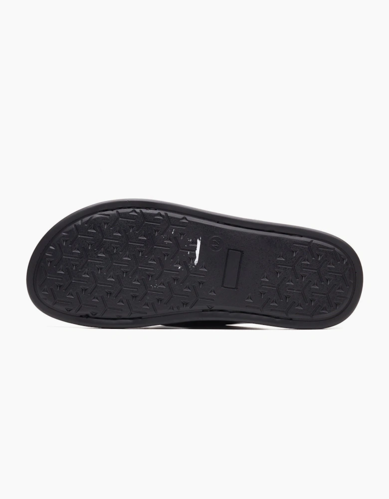 Base London Drift Leather Men's Black Sandals