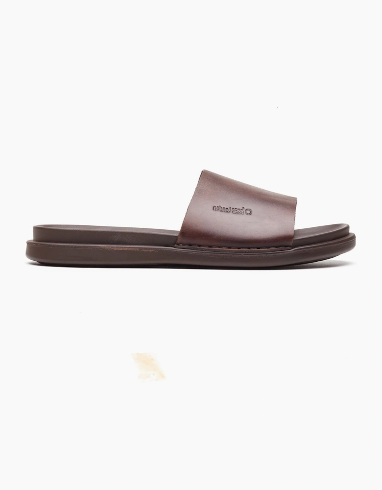 Base London Albany Leather Men's Brown Slides