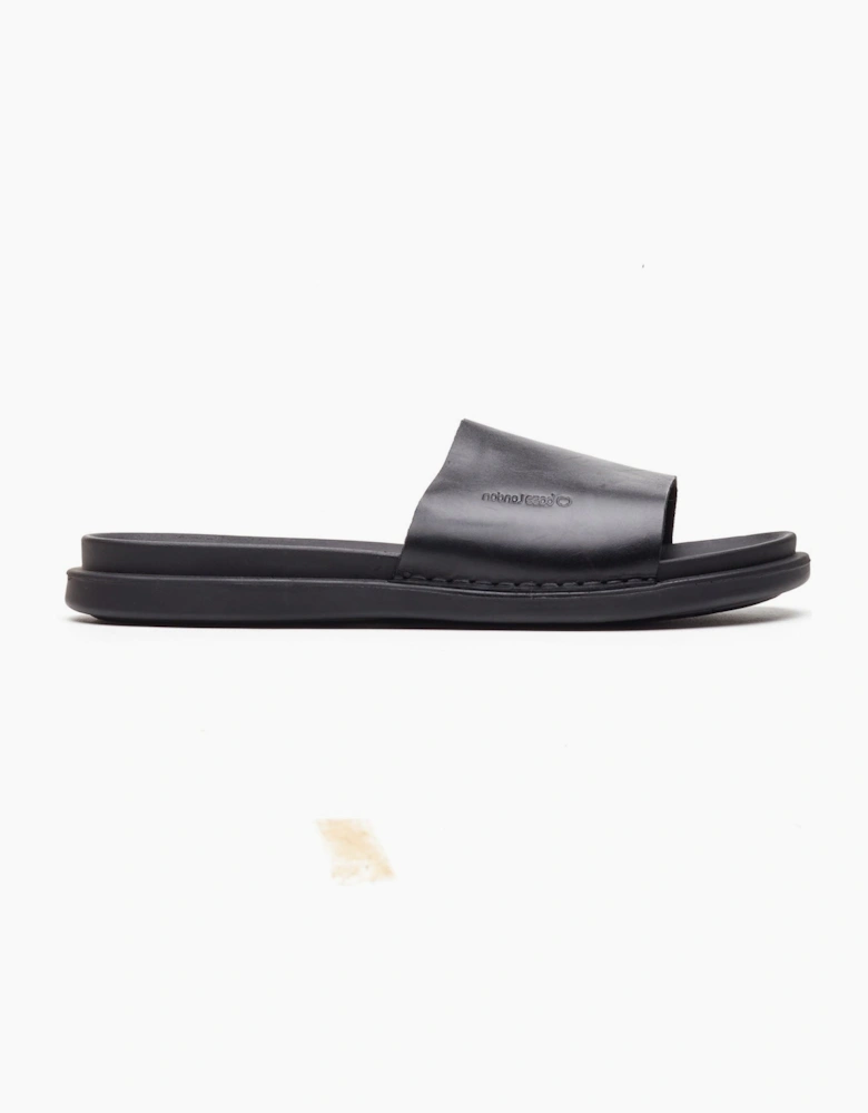 Base London Albany Leather Men's Black Slides