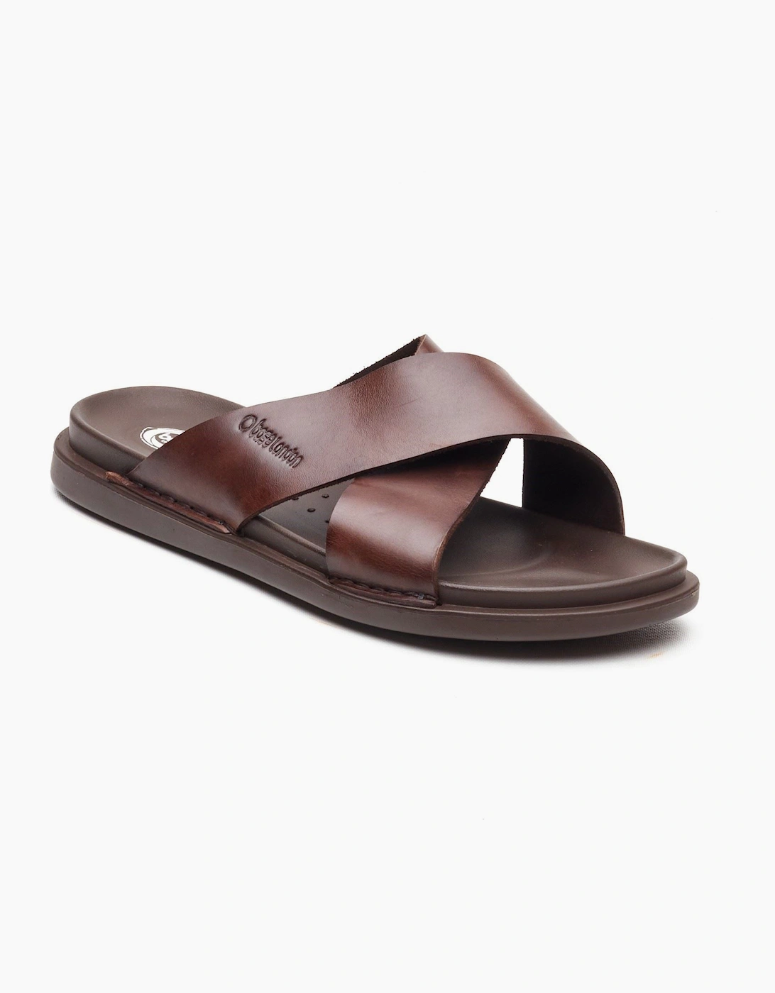 Base London Drift Leather Men's Brown Sandals, 7 of 6