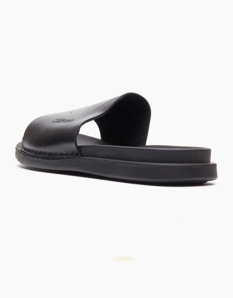 Base London Albany Leather Men's Black Slides