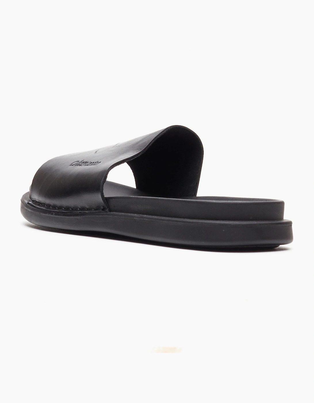 Base London Albany Leather Men's Black Slides