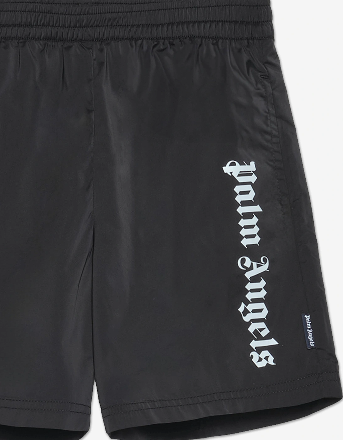 Palm Angels Boys Overlogo Swim Shorts in Black