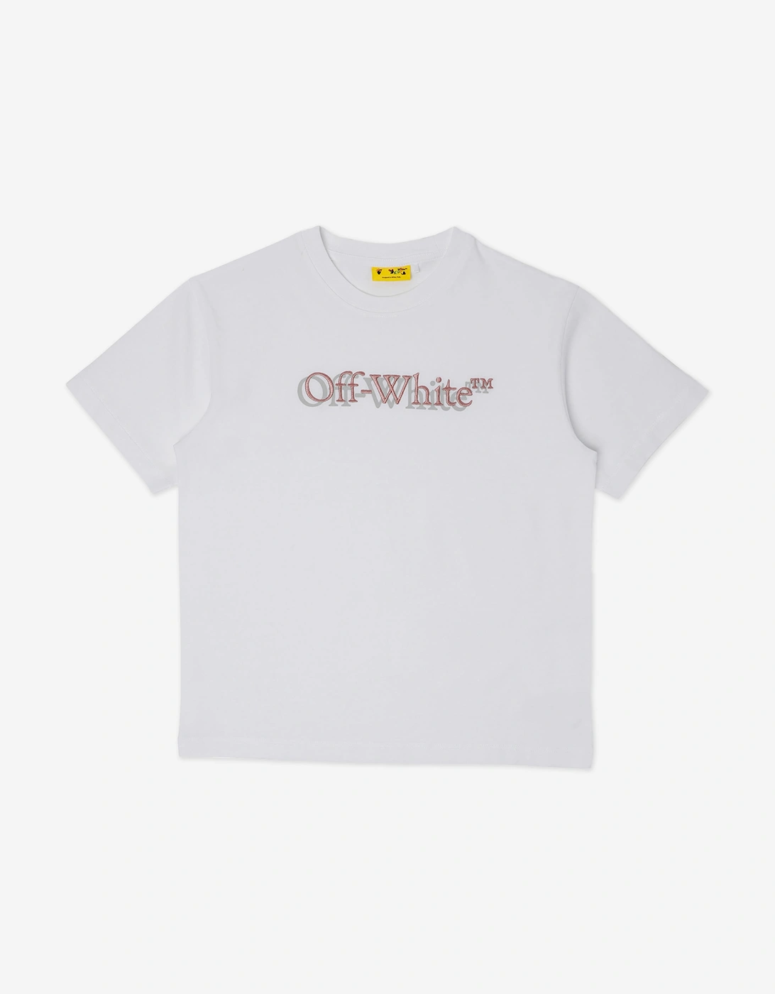 Off-White Girls Big Bookish Shadow T-Shirt in White, 4 of 3
