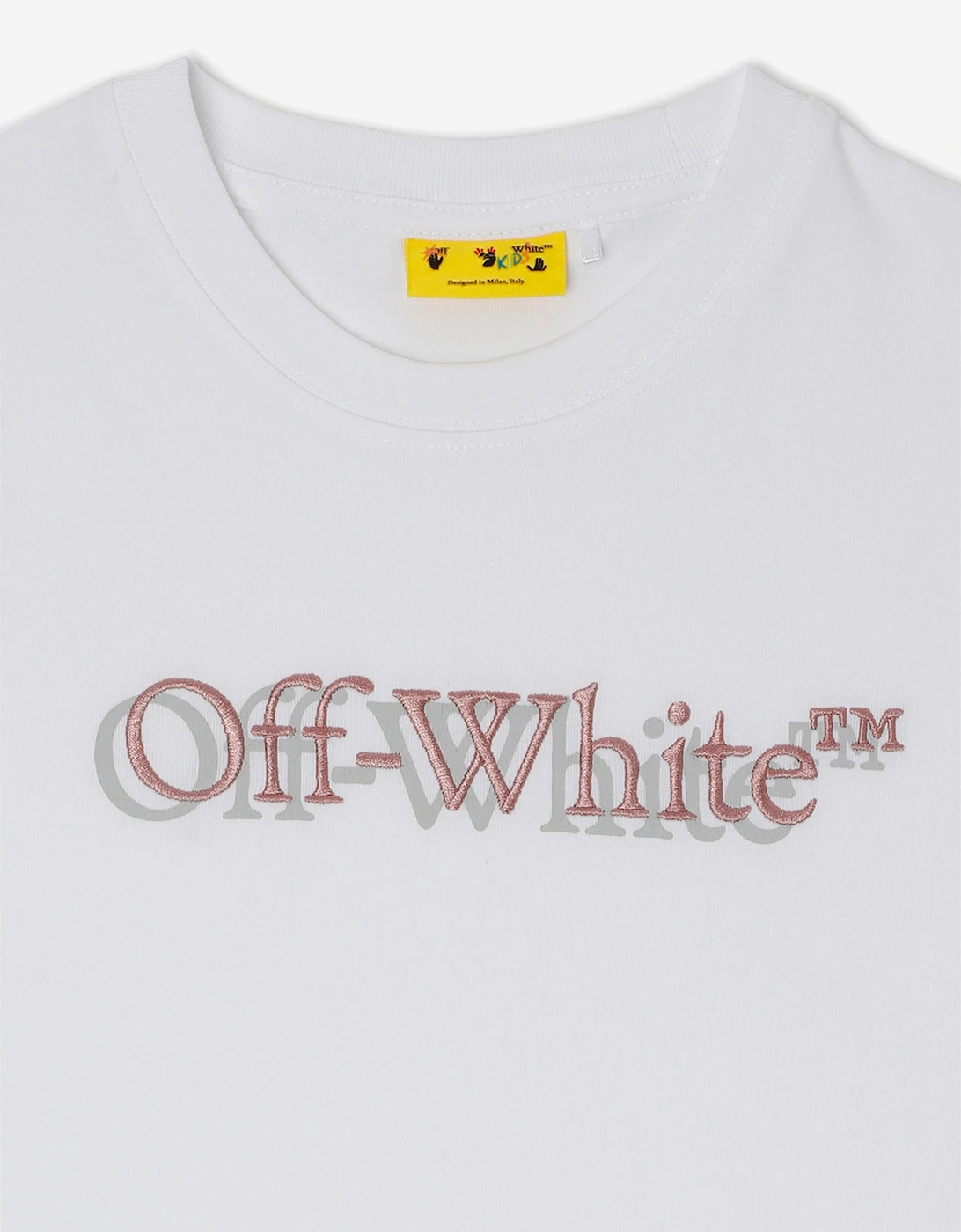 Off-White Girls Big Bookish Shadow T-Shirt in White