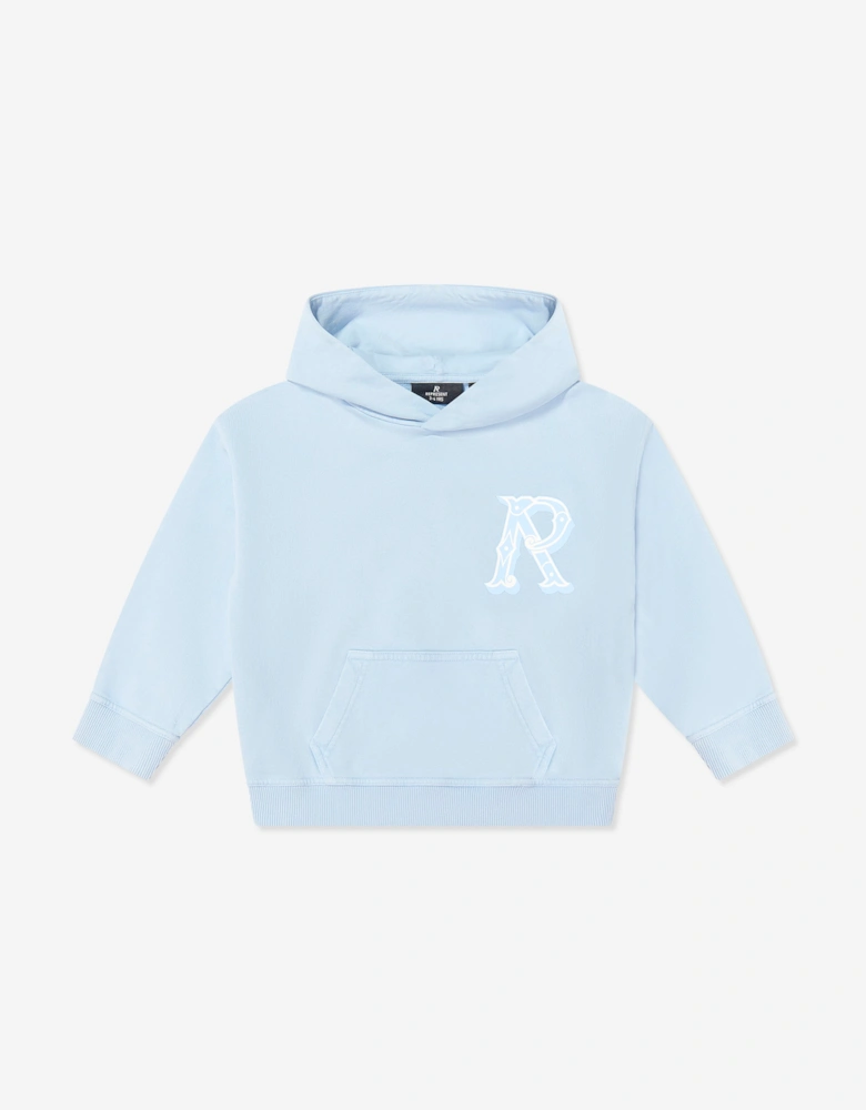 REPRESENT Kids Mini Western Initial Hoodie in Blue