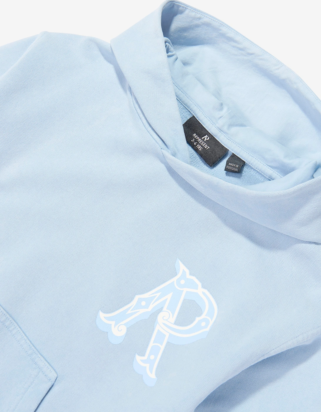 REPRESENT Kids Mini Western Initial Hoodie in Blue