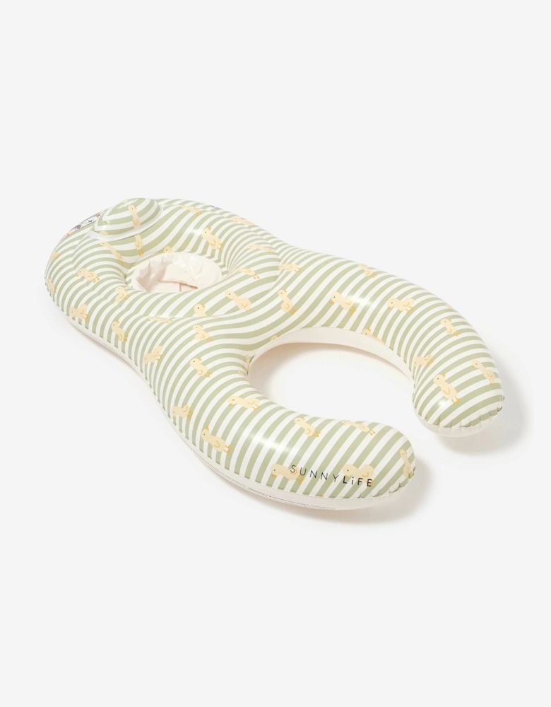 Sunnylife Kids Striped Float Together Baby Seat EU Duck in Green (110cm)