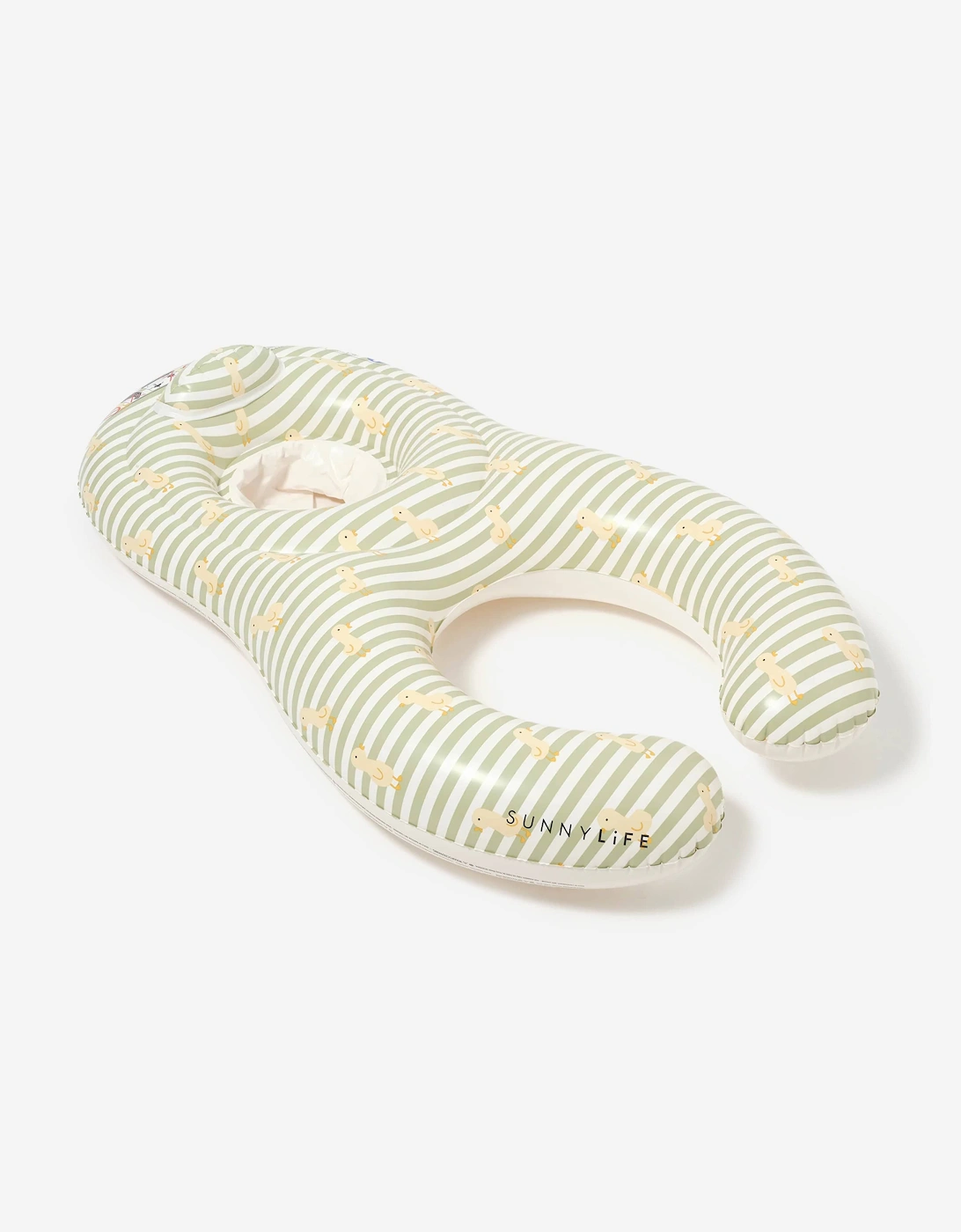Sunnylife Kids Striped Float Together Baby Seat EU Duck in Green (110cm), 7 of 6