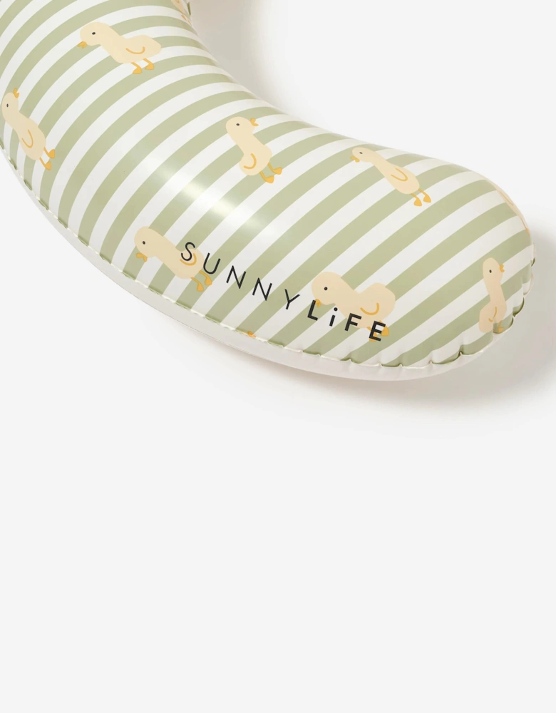 Sunnylife Kids Striped Float Together Baby Seat EU Duck in Green (110cm)
