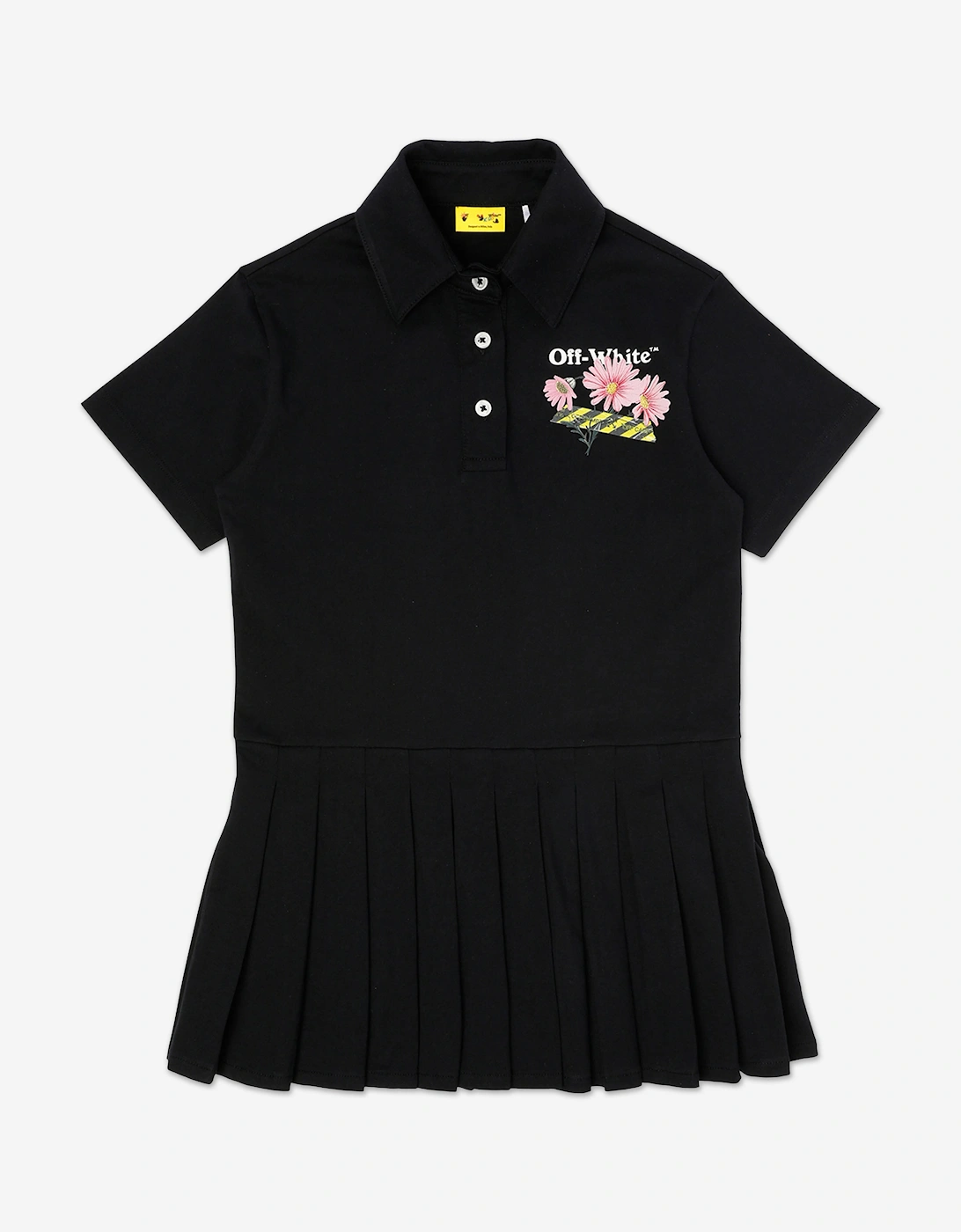 Off-White Girls Daisy Tape Dress in Black, 5 of 4