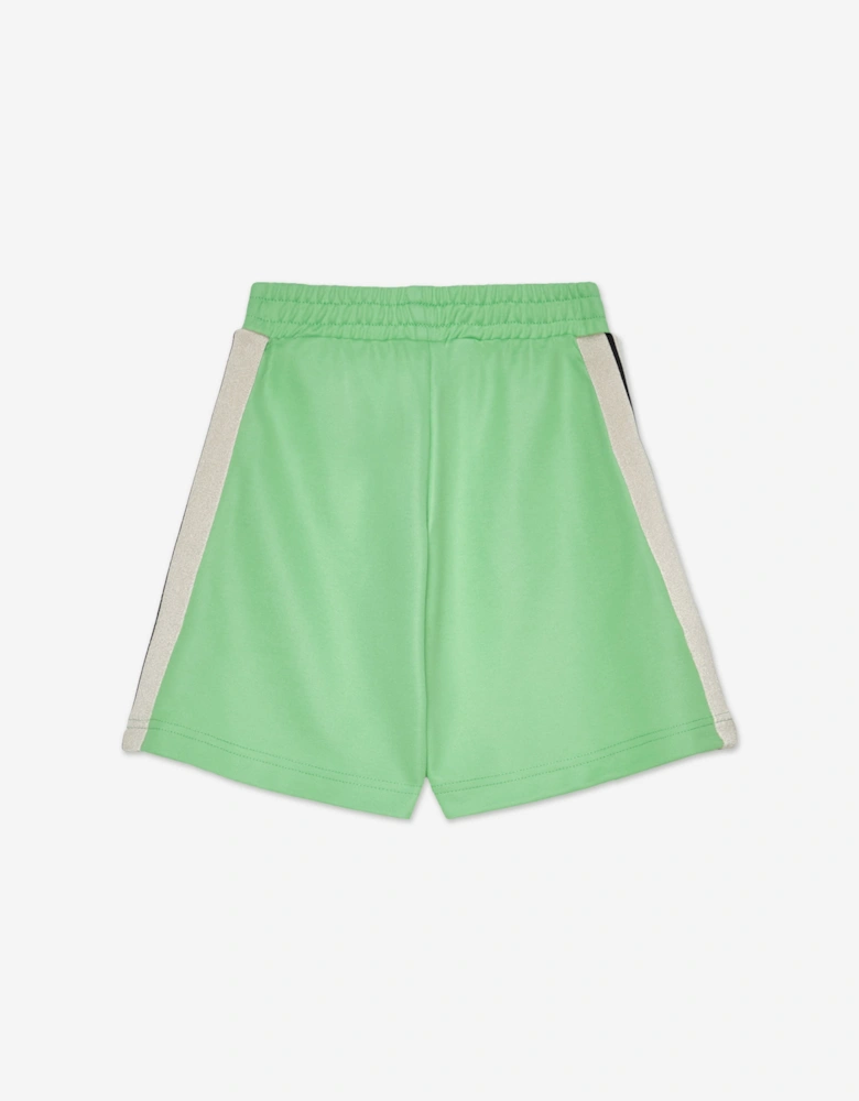 Palm Angels Boys Track Shorts in Green