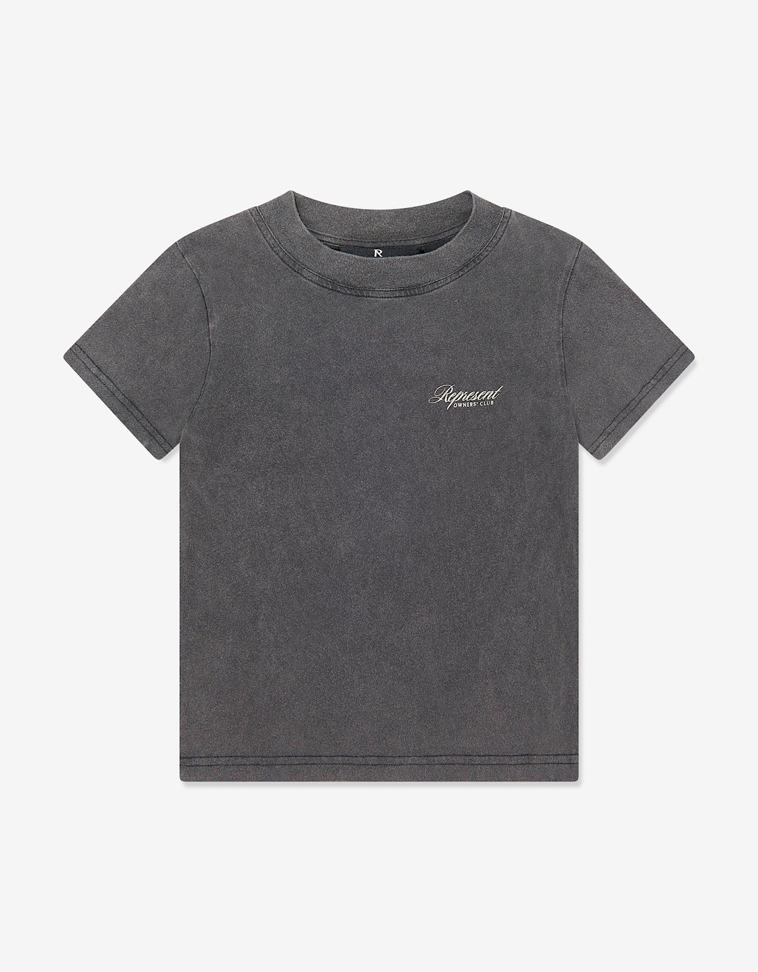 Represent Girls Grey Mini Owners Club Script T-Shirt In - Size: 18-24 Months/12-18 Months/2 Years Kids