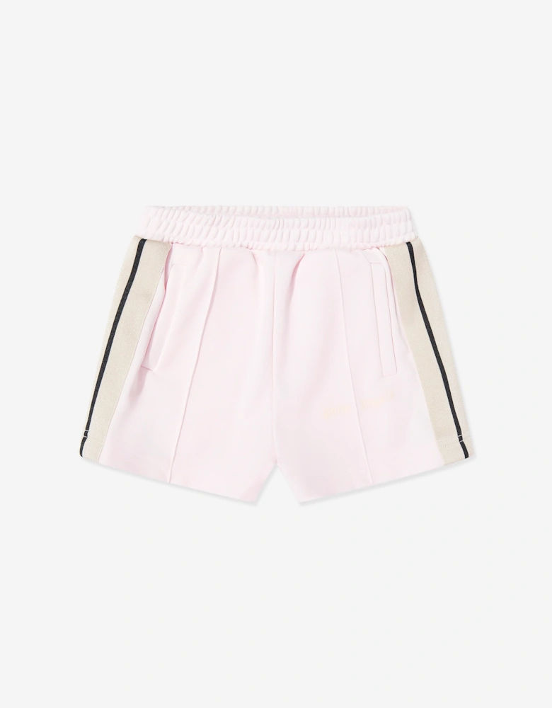 Palm Angels Girls Track Shorts in Pink