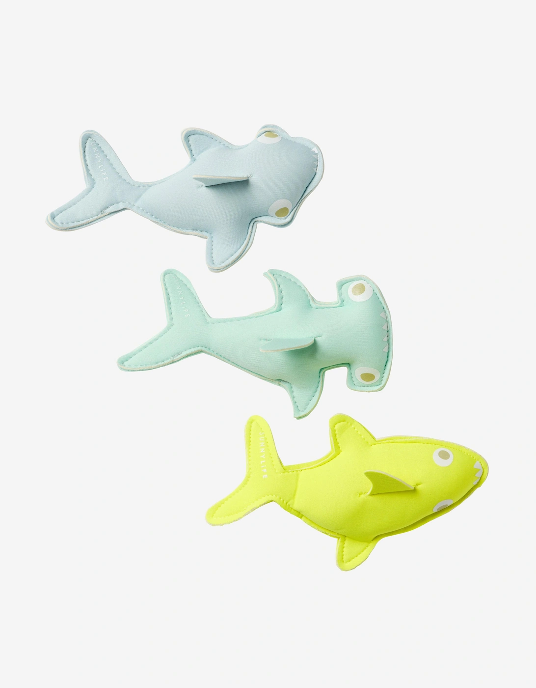 Sunnylife Unisex Multi Salty The Shark Set Of 3 Dive Buddies In Colour (18Cm) - Size: One Size, Kids