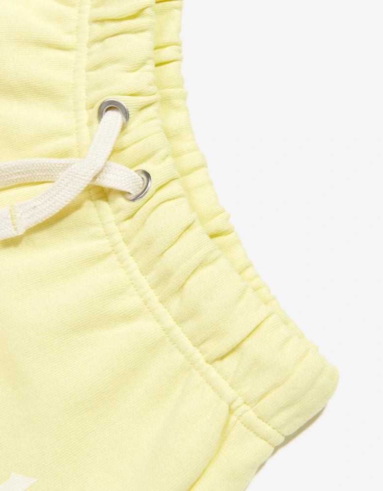 Palm Angels Girls Overlogo Sweat Shorts in Yellow