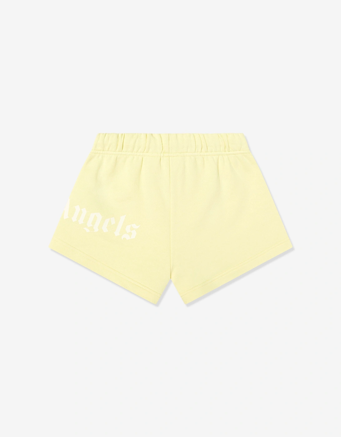 Palm Angels Girls Overlogo Sweat Shorts in Yellow