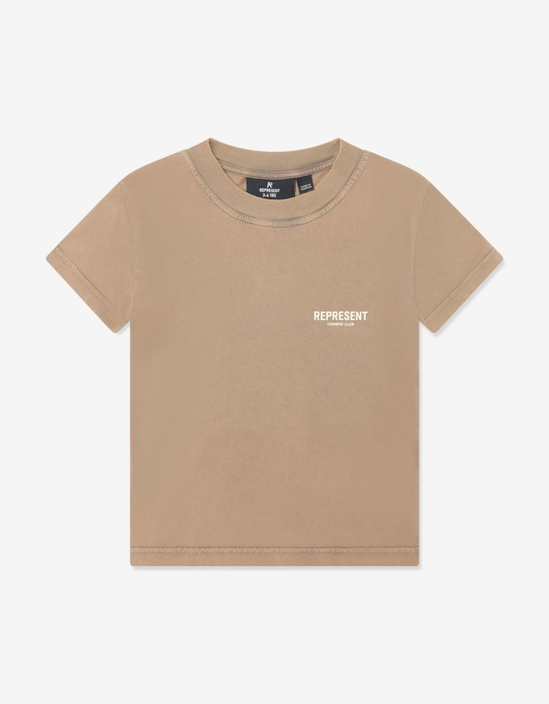 REPRESENT Kids Mini Owners Club T-Shirt in Brown
