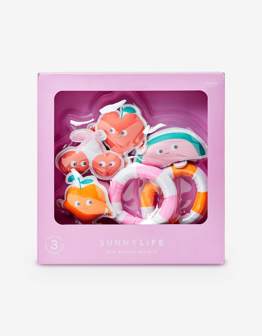 Sunnylife Girls Poppy The Peach Set Of 6 Dive Buddies in Multicolour (14.5cm)