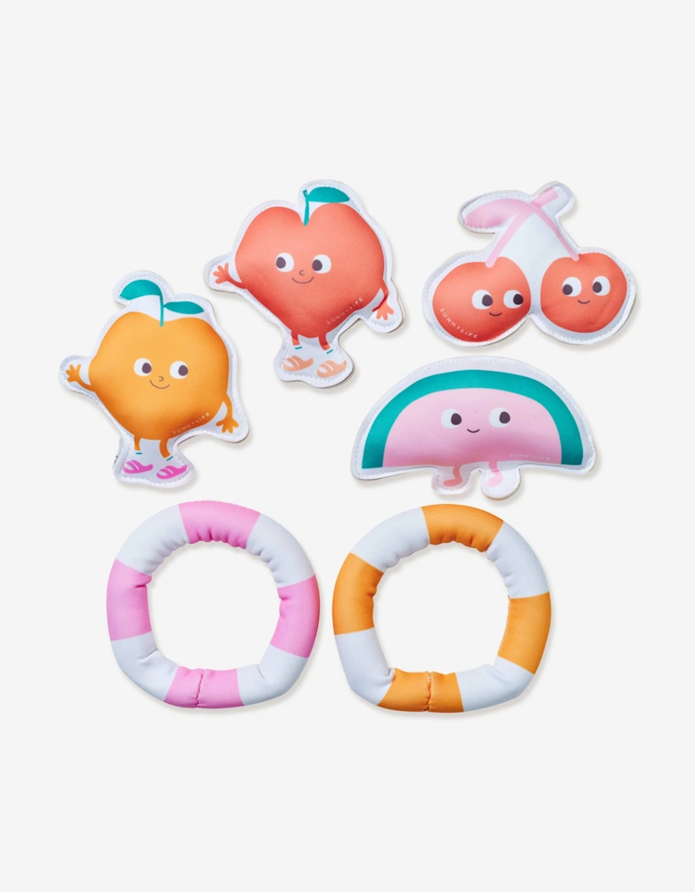 Sunnylife Girls Poppy The Peach Set Of 6 Dive Buddies in Multicolour (14.5cm)
