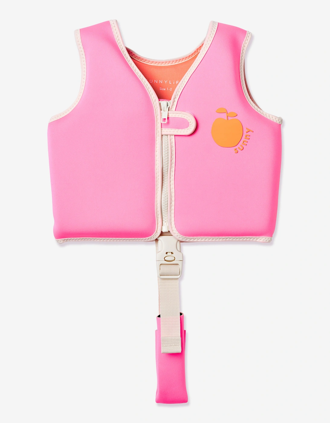 Sunnylife Girls Pink Poppy The Peach Swim Vest In  2 Years/3 Years Size 2 Kids