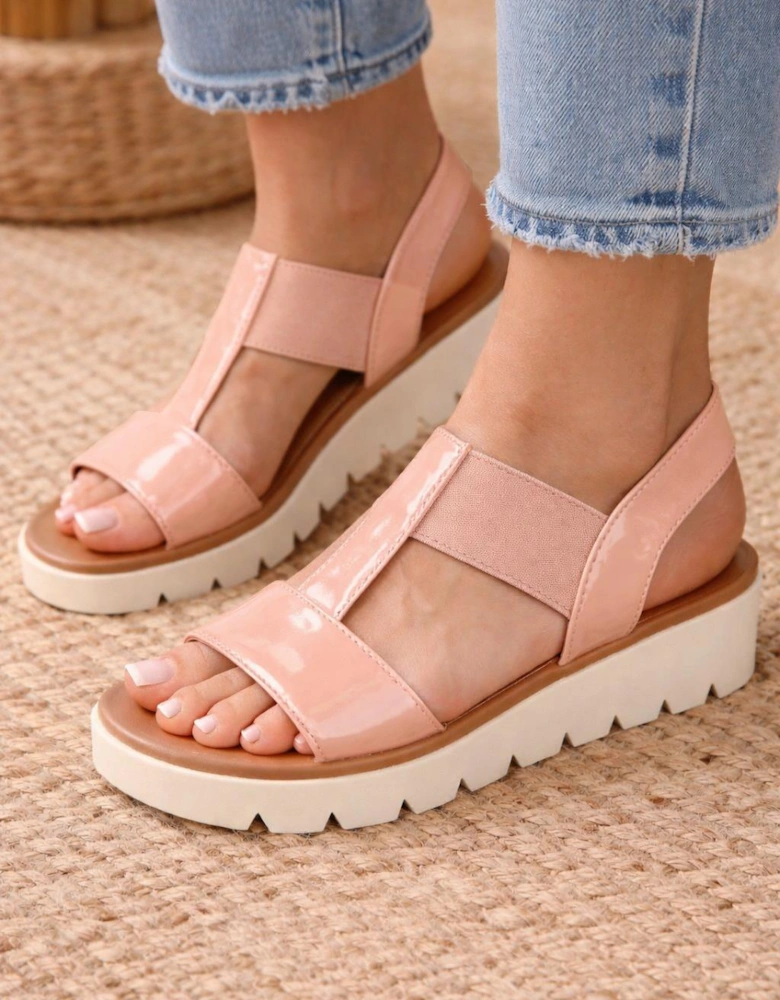 Cipriata ALADINA Womens Slingback Sandals Nude Patent