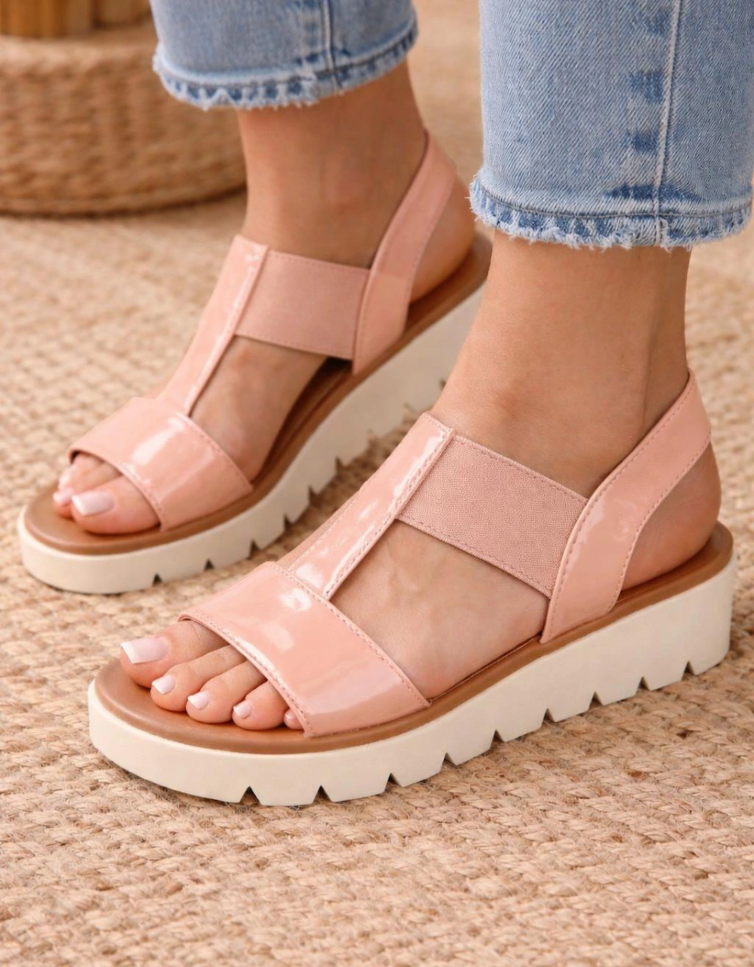 Cipriata ALADINA Womens Slingback Sandals Nude Patent