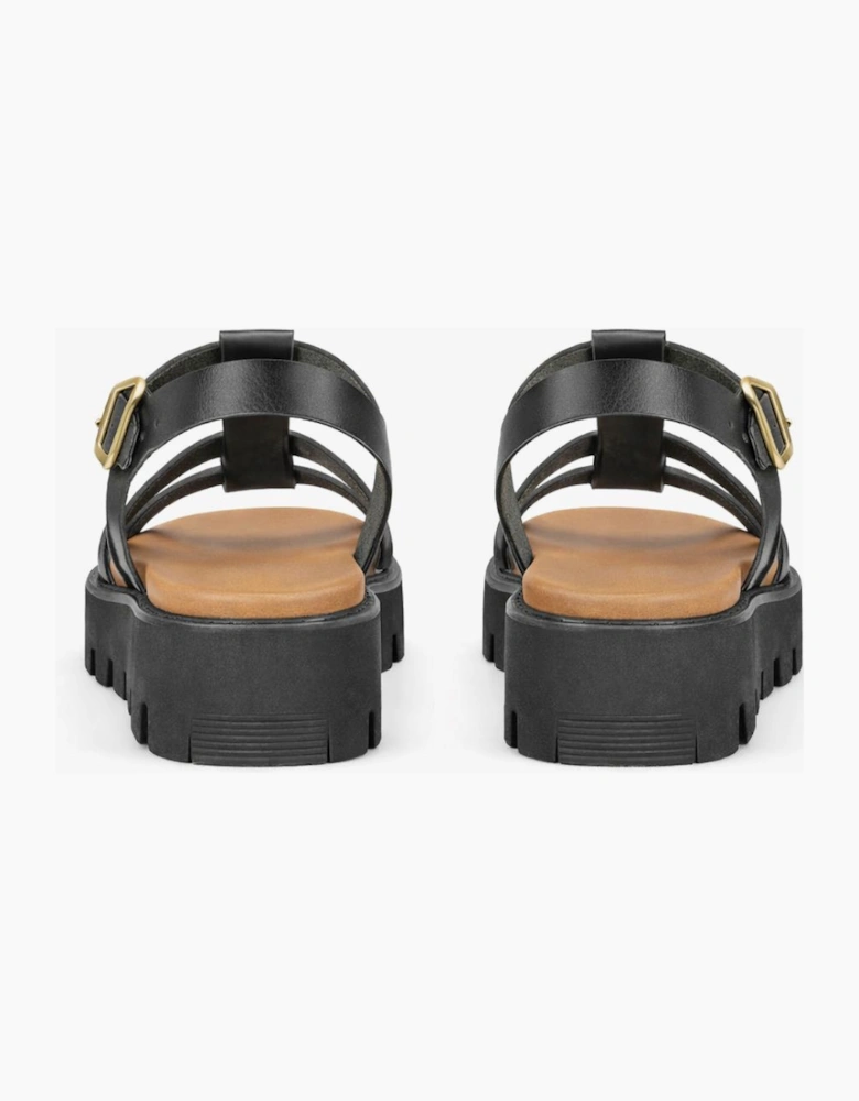 Cipriata AZIA Womens T-strap Sandals Black