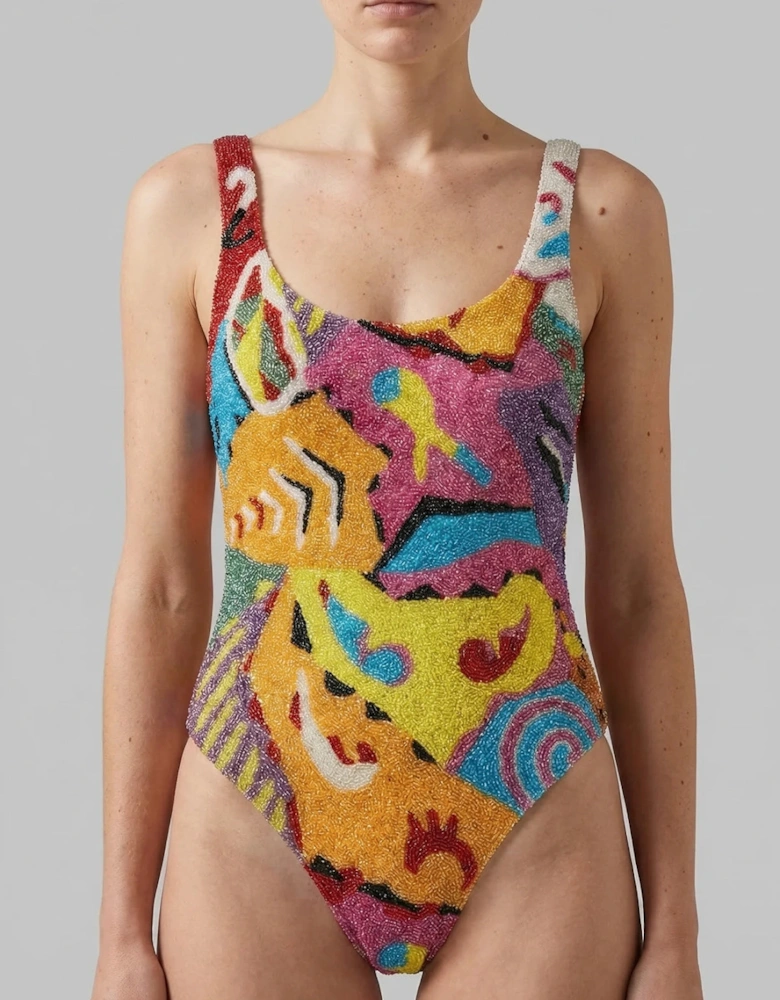 Boston Beaded Swimsuit Multi Colour