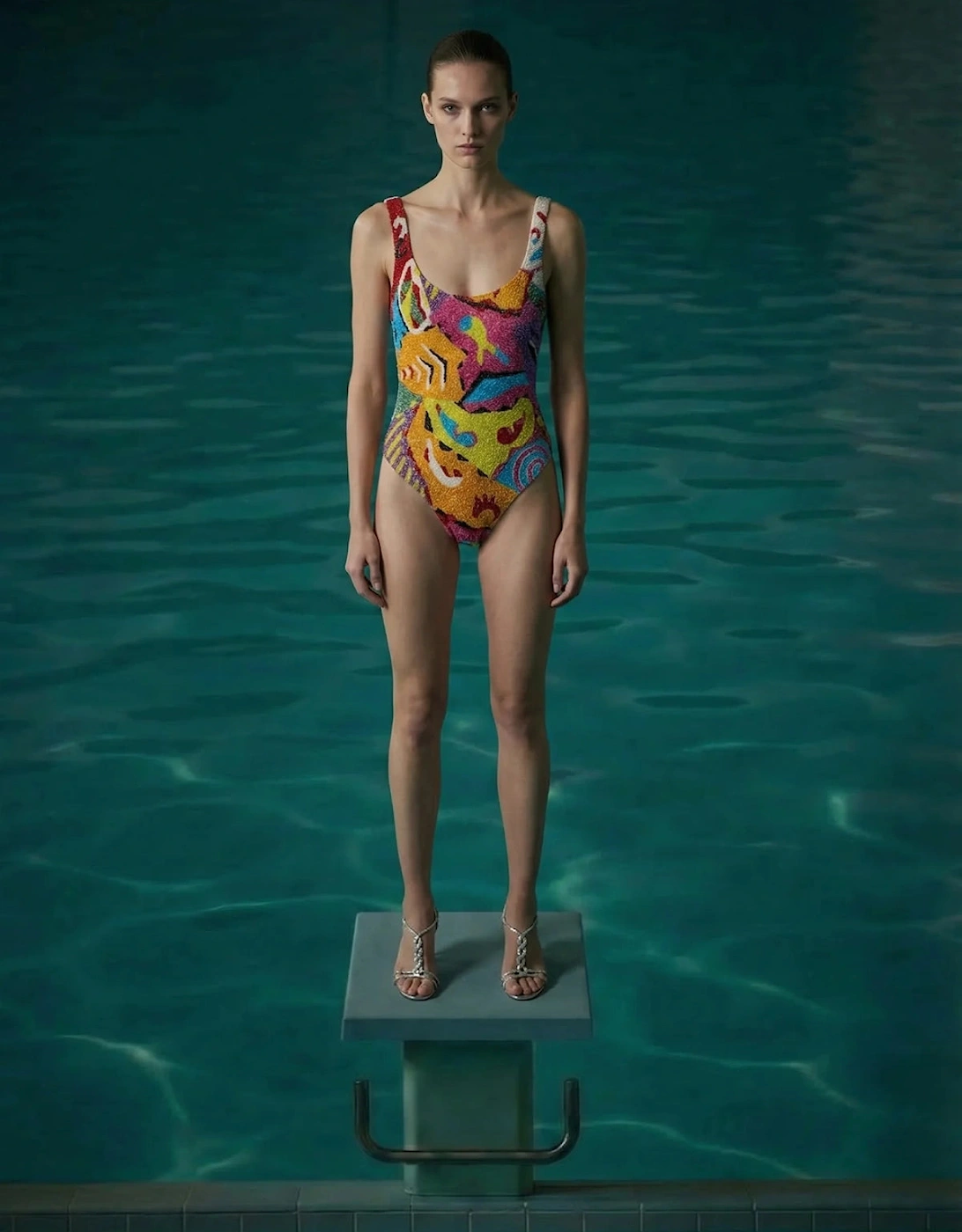 Boston Beaded Swimsuit Multi Colour
