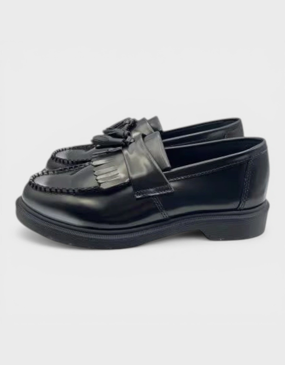 Adrian Tassel Arcadia Leather Loafers Black