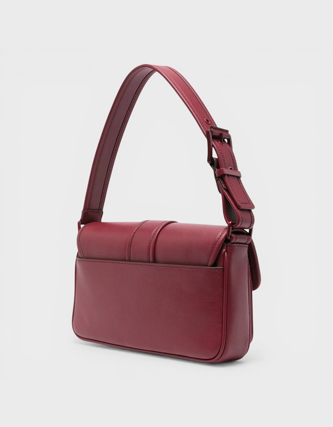 Colby Leather Shoulder Bag Dark Cherry