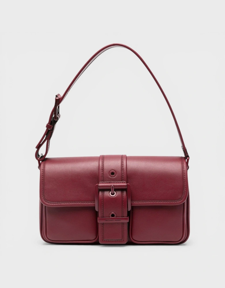 Colby Leather Shoulder Bag Dark Cherry