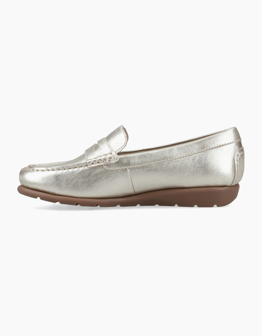 Hush Puppies SHELBY Womens Loafer Shoes Gold