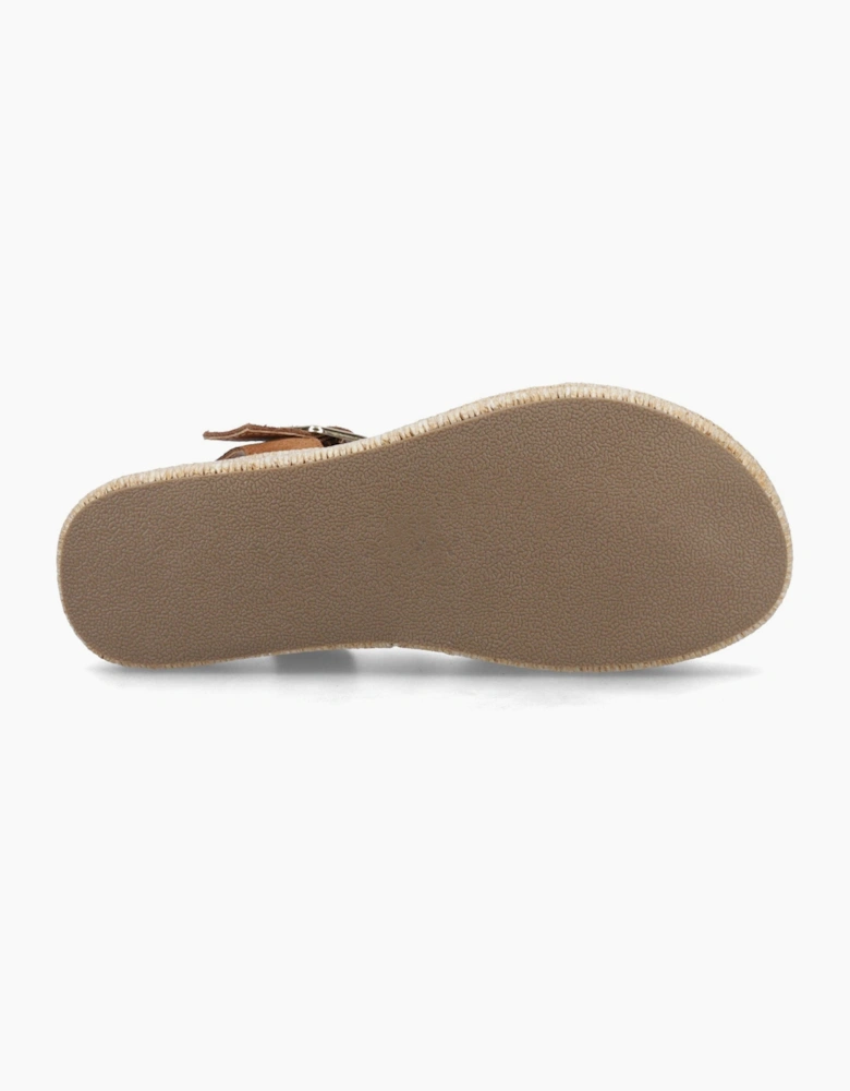 Hush Puppies ROSA RAFIA SANDAL Womens Ankle Strap Sandals Tan
