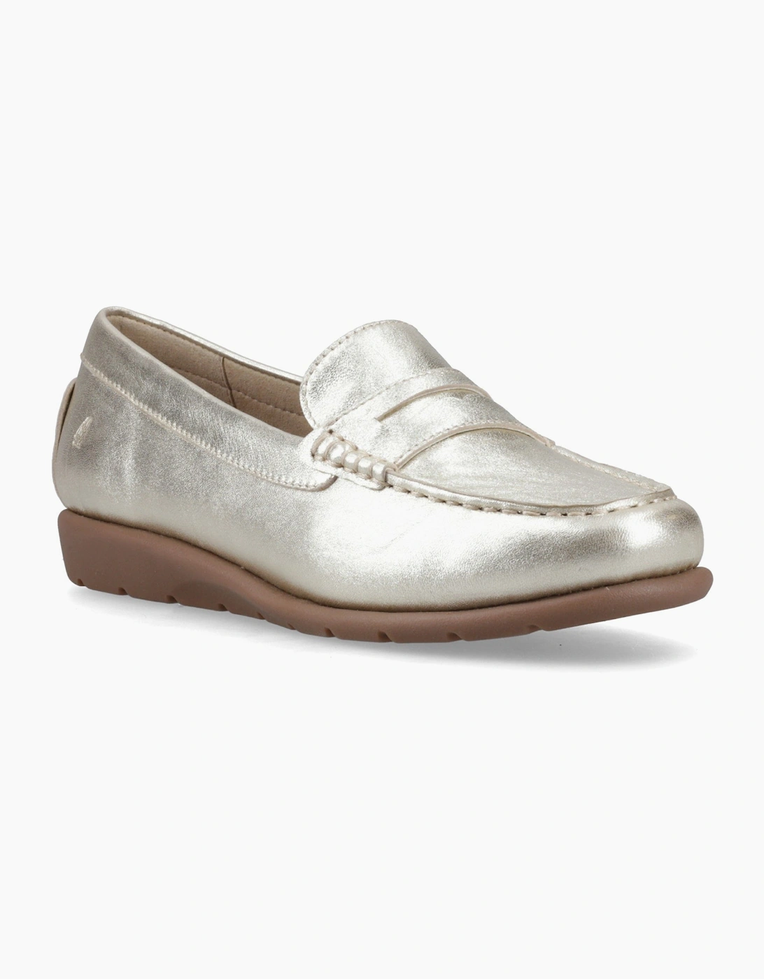 Hush Puppies SHELBY Womens Loafer Shoes Gold