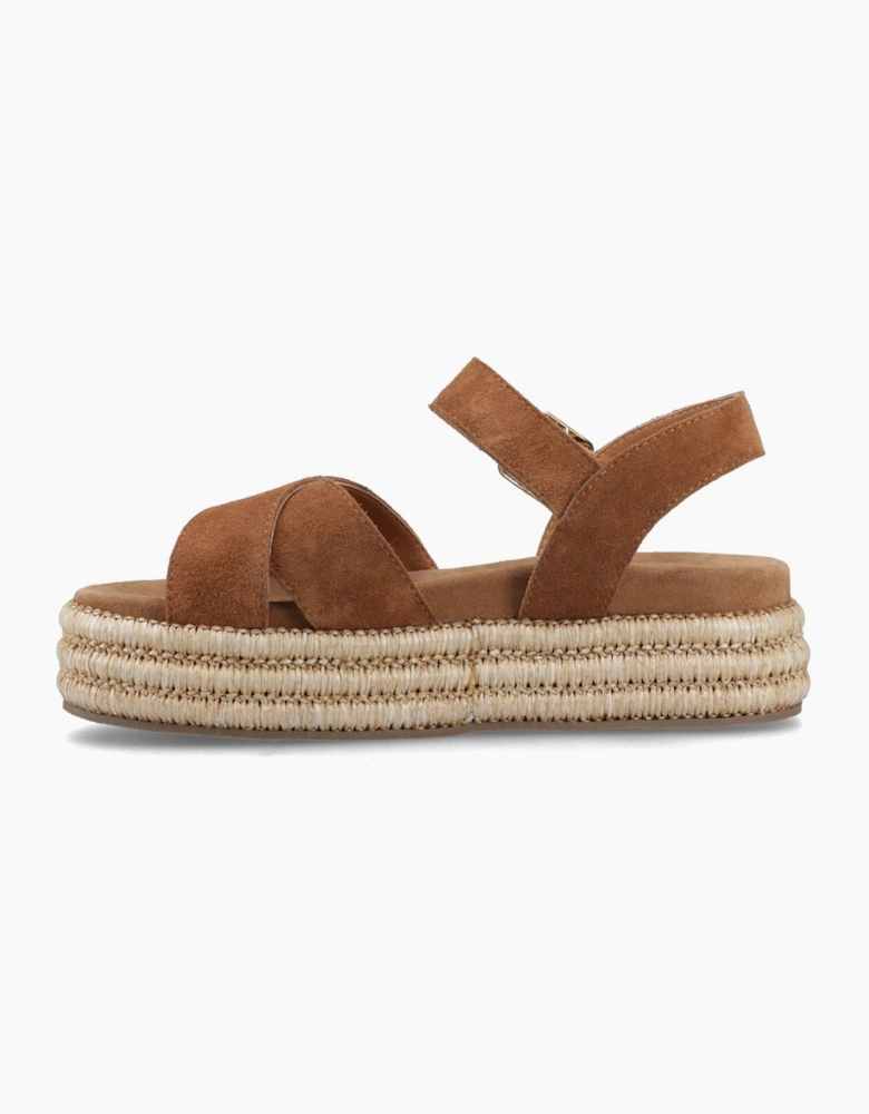 Hush Puppies ROSA RAFIA SANDAL Womens Ankle Strap Sandals Tan