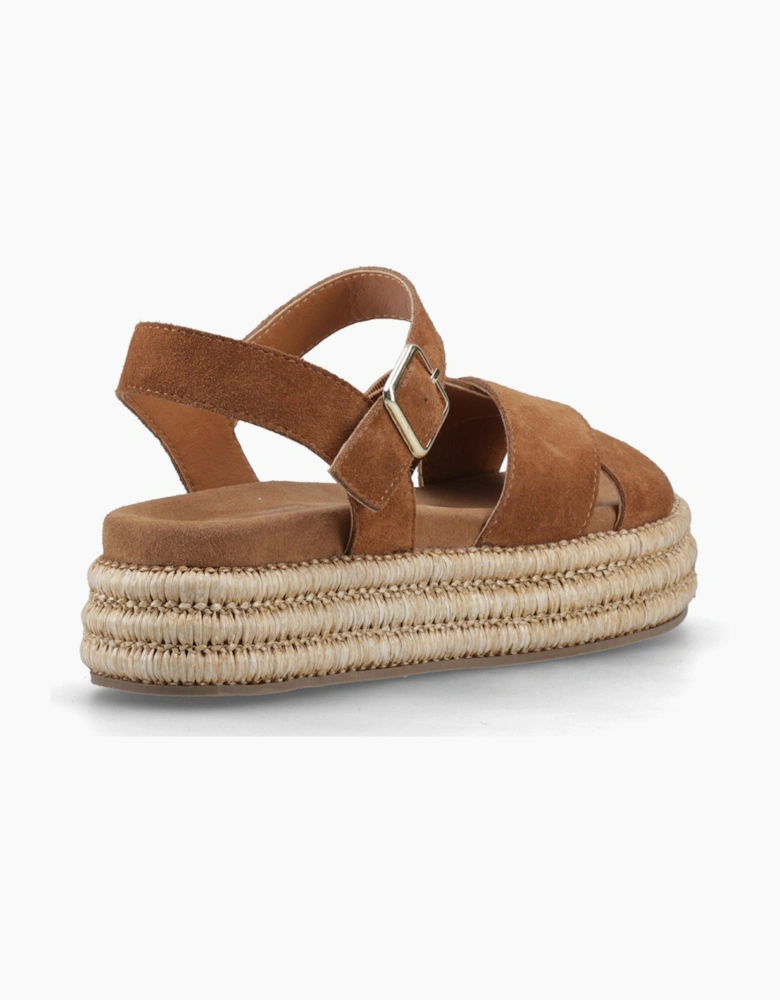 Hush Puppies ROSA RAFIA SANDAL Womens Ankle Strap Sandals Tan
