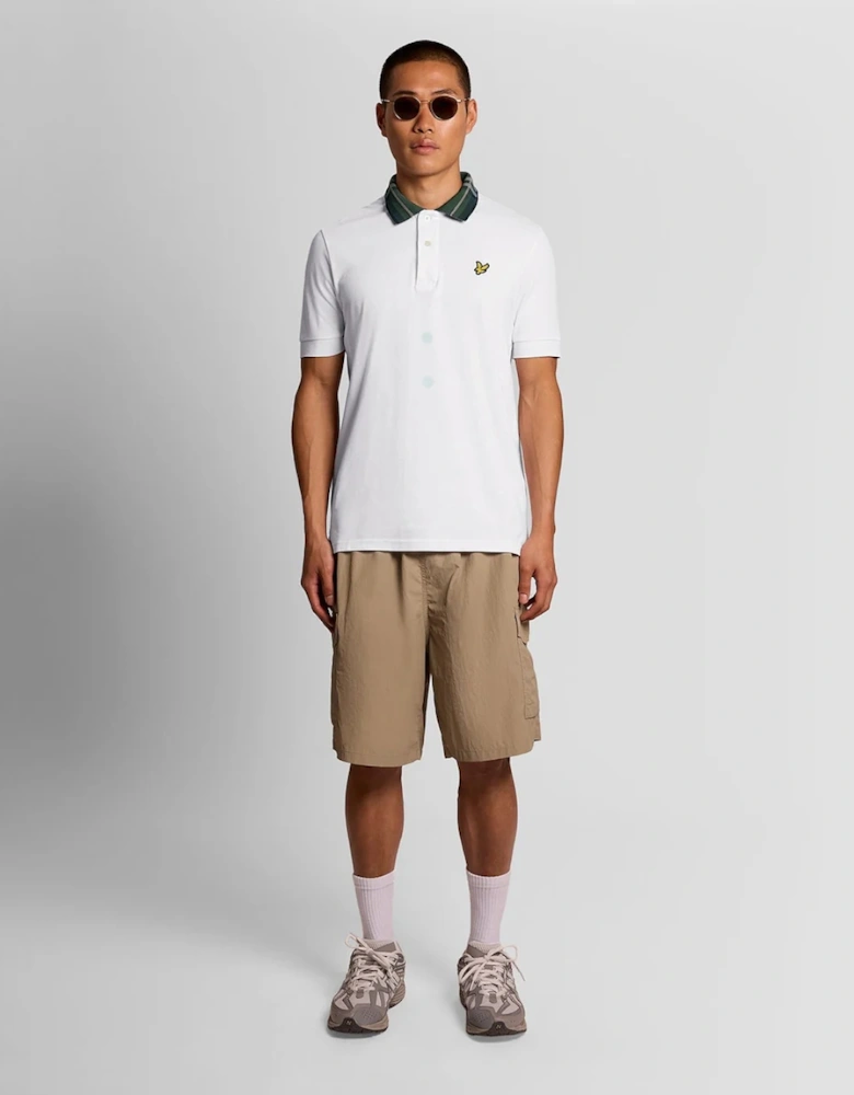 Lyle & Scott Tartan Collar Polo Shirt - White